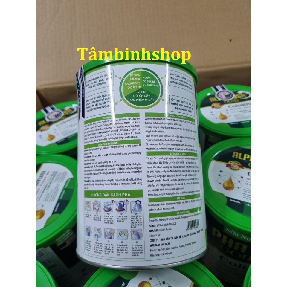 Sữa non Alpha USA Gold Colostrum.