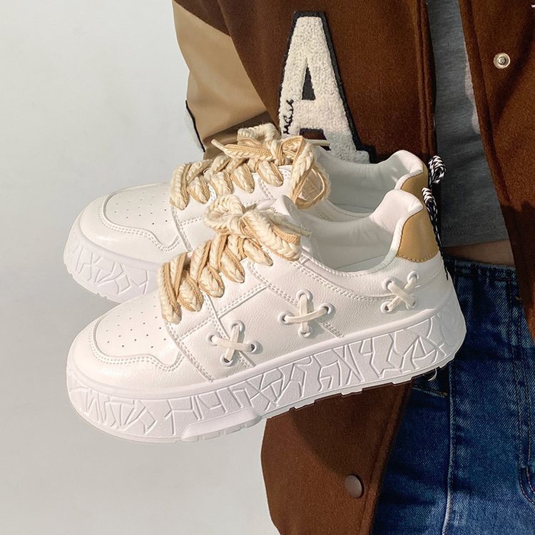 Giày thể thao nữ sneaker độn đế ulzzang vải thoáng phối DA LỘN siêu cá tính