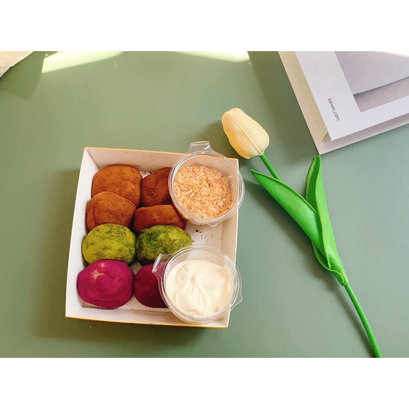 BÁNH  MOCHI  CHẤM  KEM  SỮA  HÓT MIX 3 VỊ