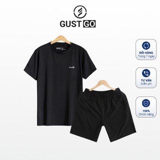  Combo Quần Áo GustGo Màu Đen Basic Thể Thao Chất Liệu Cao Cấp Đủ Size 