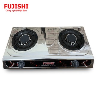 Bếp gas đôi hồng ngoại mặt inox FUJISHI FJ-220-iHN - Tiết kiệm gas - Bảo hành chính hãng 1 năm
