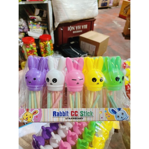 Khay 30 lọ kẹo tăm lạnh hình tai thỏ ngộ nghĩnh