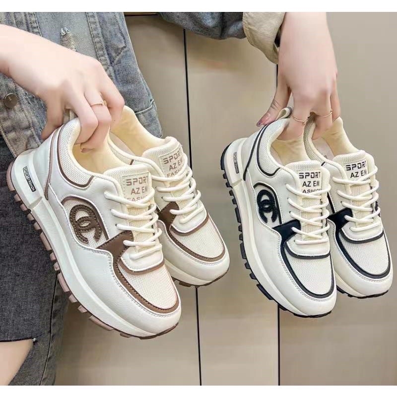 Giày thể thao nữ đế độn -Sneaker nữ- Giày nữ độn đế nâng chiều cao MSP H-8