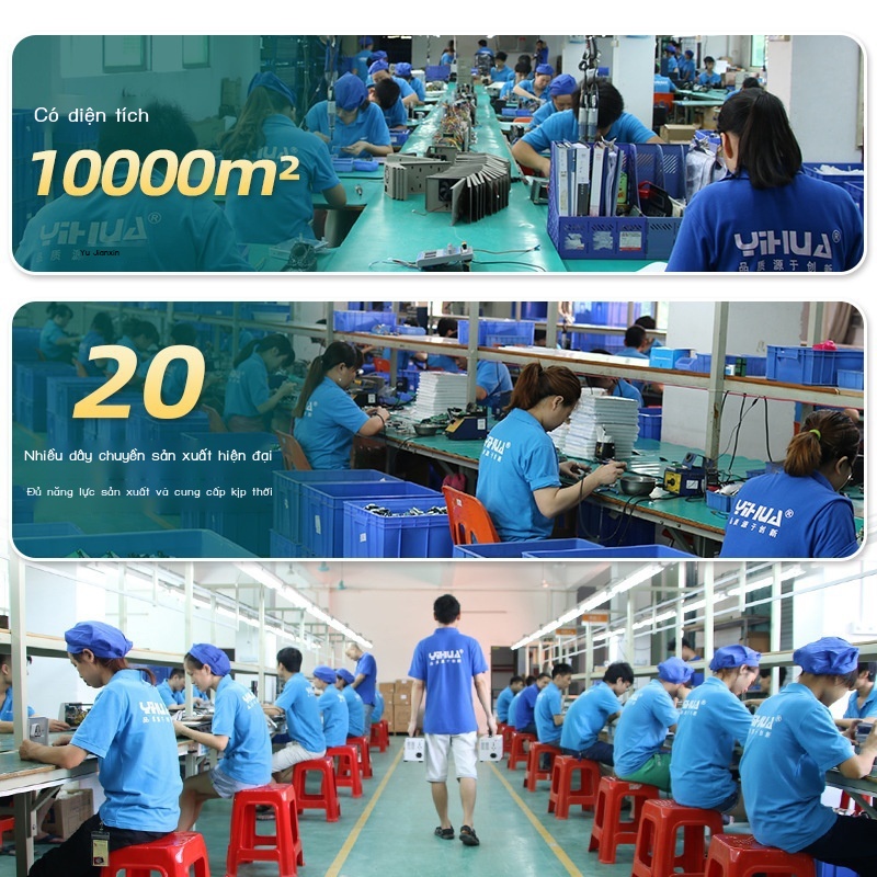 Nhà máy bán hàng trực tiếp Trạm hàn Yihua YIHUA852D+ màn hình kỹ thuật số hai trong một súng hơi nóng