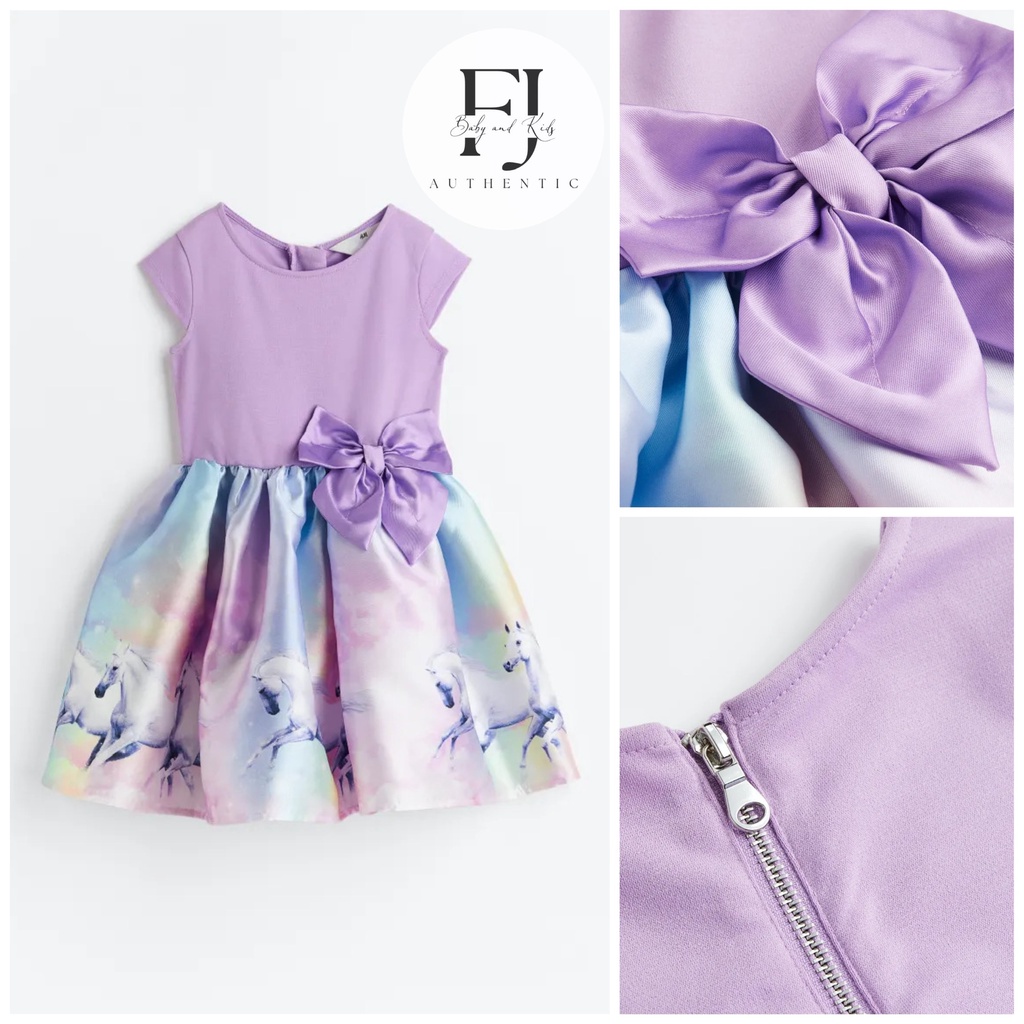 Váy công chúa bé gái chính hãng HM, váy xòe công chúa họa tiết cho bé 2-10 tuổi Auth