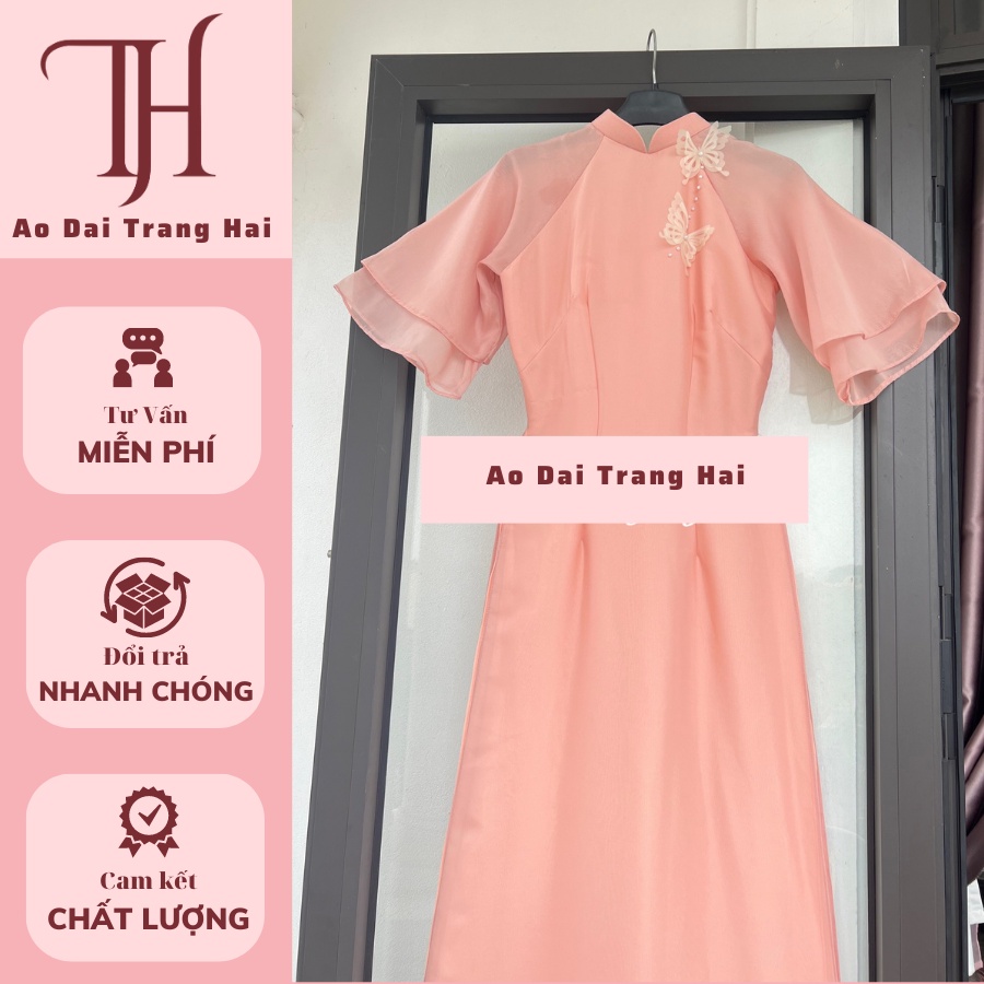 Áo dài Hồ Điệp dáng xuông tay xòe nhẹ nhàng thướt tha-Trang Hải