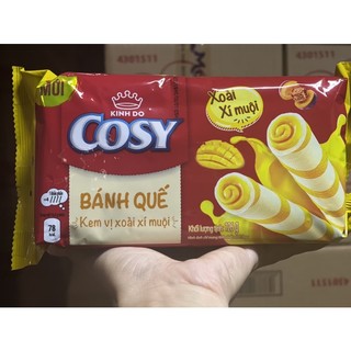 Bánh Quế Cosy 117g Đủ Vị Nhân Kem Giòn Tan, Bánh Ăn Vặt Cosy Vị Socola/Dâu/Lá Dứa/Xoài Xí Muội