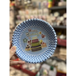 20 cái đĩa giấy mẫu chấm bi size 16cm