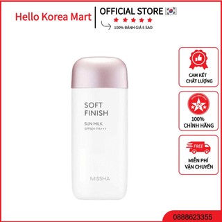 Kem chống nắng missha soft finish sun milk spf50 70ml