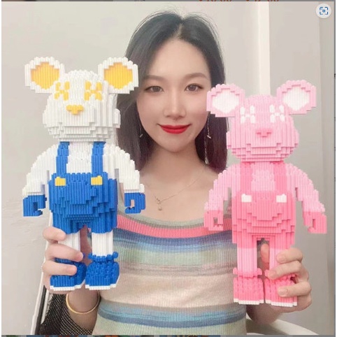 Lego Gấu Đôi, Combo mua 1 tặng 1 gấu lego bearbrick siêu hot 35cm , giá tốt, ưu đãi , xếp hình gấu XẢ GIÁ GỐC