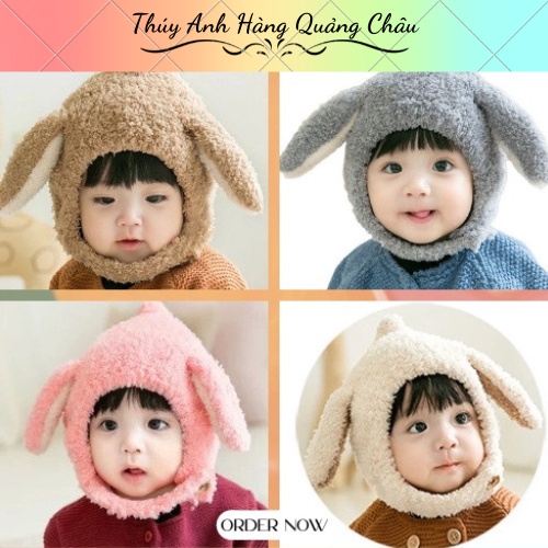 (M07) Mũ len tai cừu cài cúc mẫu cực đẹp cực ấm cho bé trai bé gái siêu kute