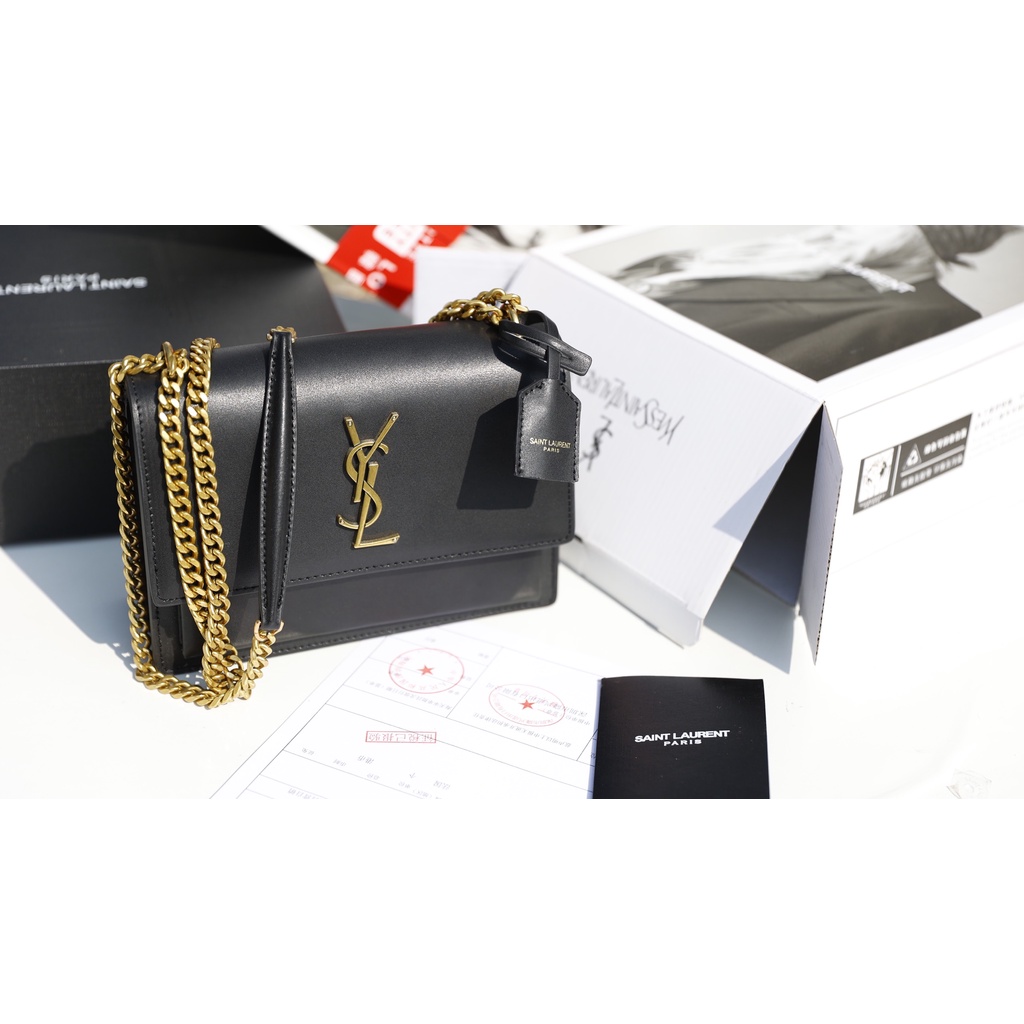 Túi YSL - Size 22x15cm - Chất da lì - Bản V.I.P - Đẹp từng chi tiết nhỏ nhất - Bản 2 box, card & dustbag