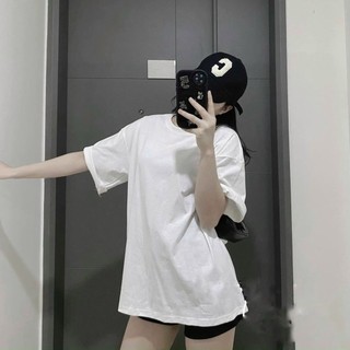 Áo phông cotton trơn tay lỡ dáng basic