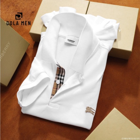 Áo Thun Nam Polo BURBERRY LOGO VÀNG Hàng Cao Cấp Dolamen Vải Hãng Không Xù Không Nhăn