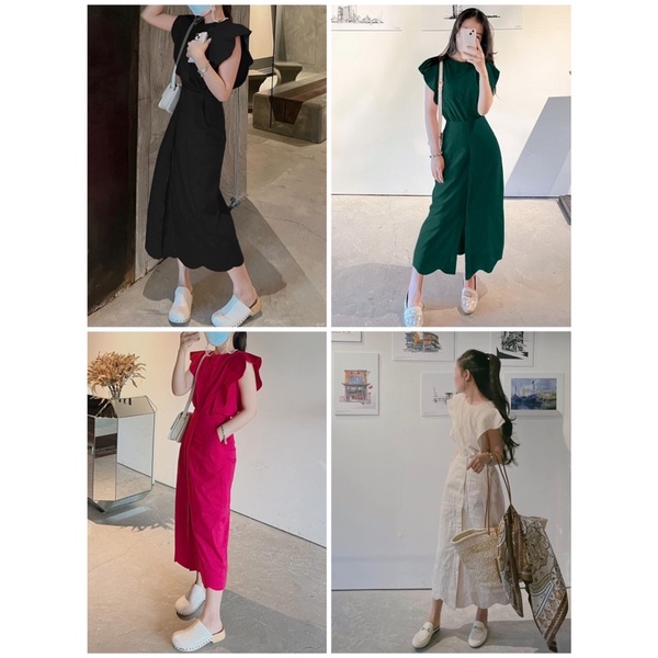 SET ÁO TAY TIÊN BÈO KÈM CHÂN VÁY MIDI ♥️ KÈM ẢNH THẬT