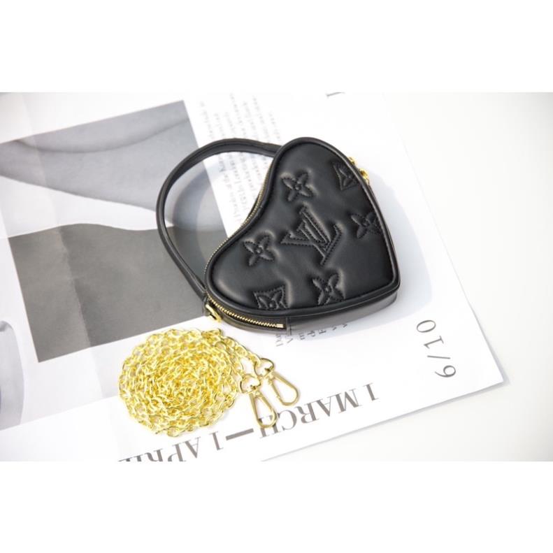 Túi Xách LV Trái Tim Trắng Đen Hồng Size 15  -  By Willow.luxury