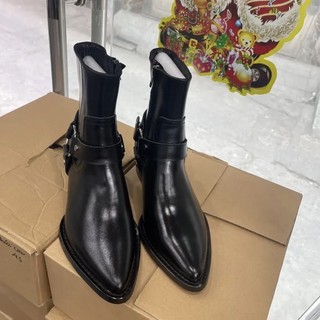 Giày harnessboot Da bò Nappa - Đế phíp gỗ cao cấp