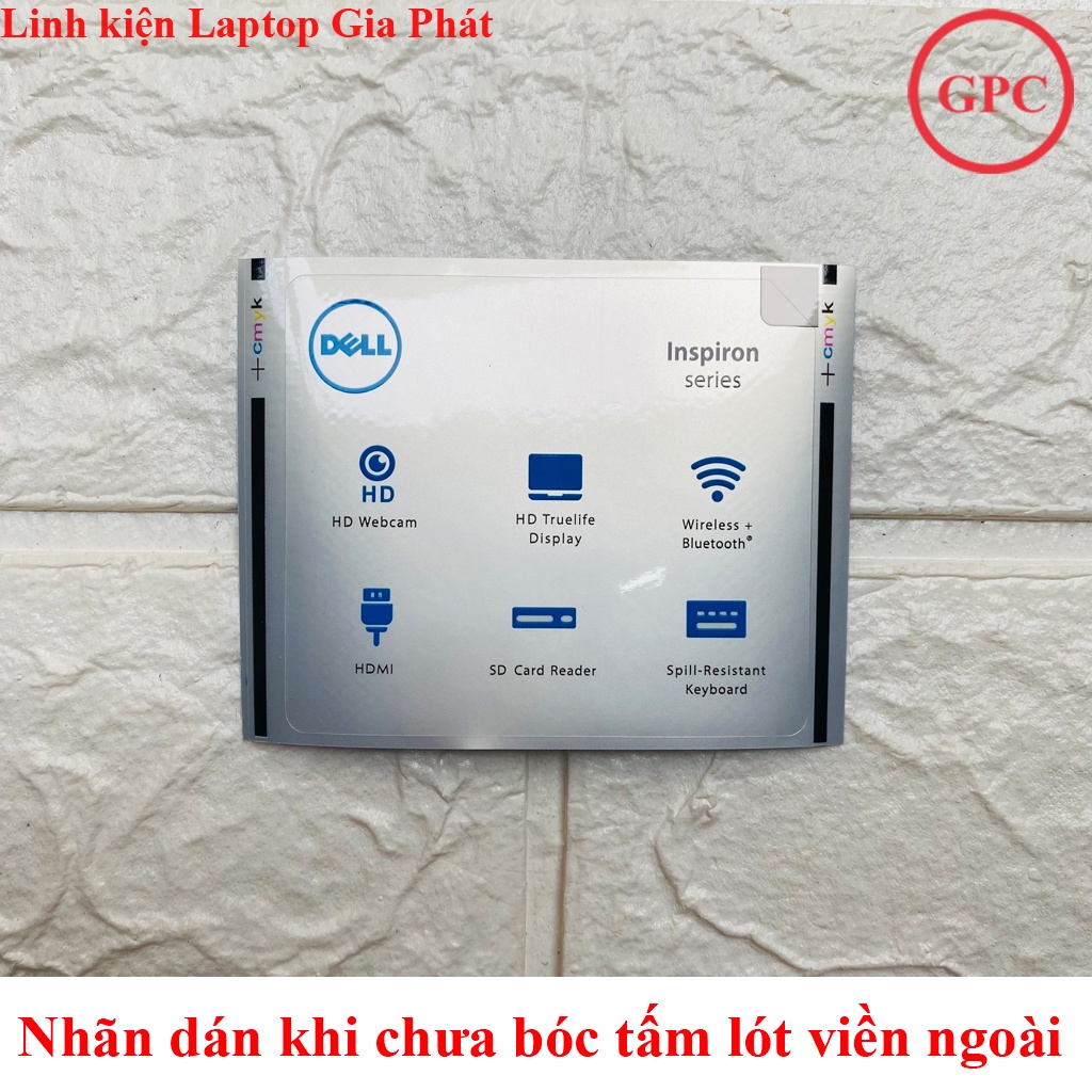 Nhãn Dán Dell Inspiron - màu Trắng