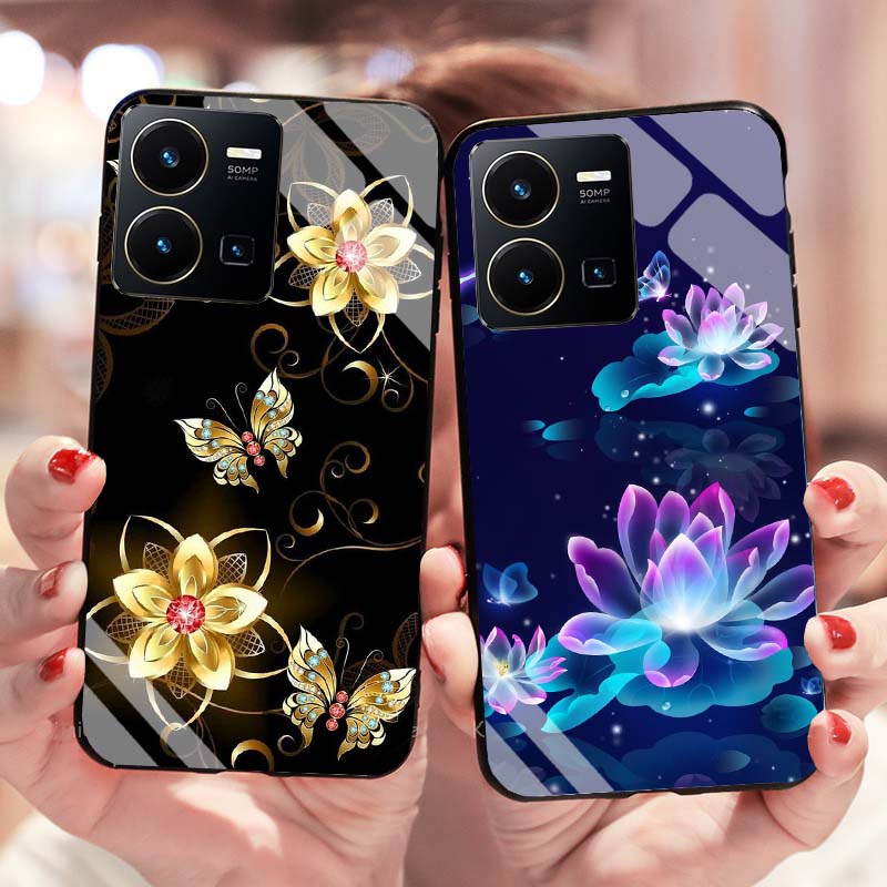 Ốp Lưng VIVO Y35 4G Lưng Kính Cường Lực Cao Cấp