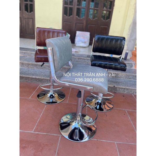 Combo 02 ghế quầy bar da tựa lưng