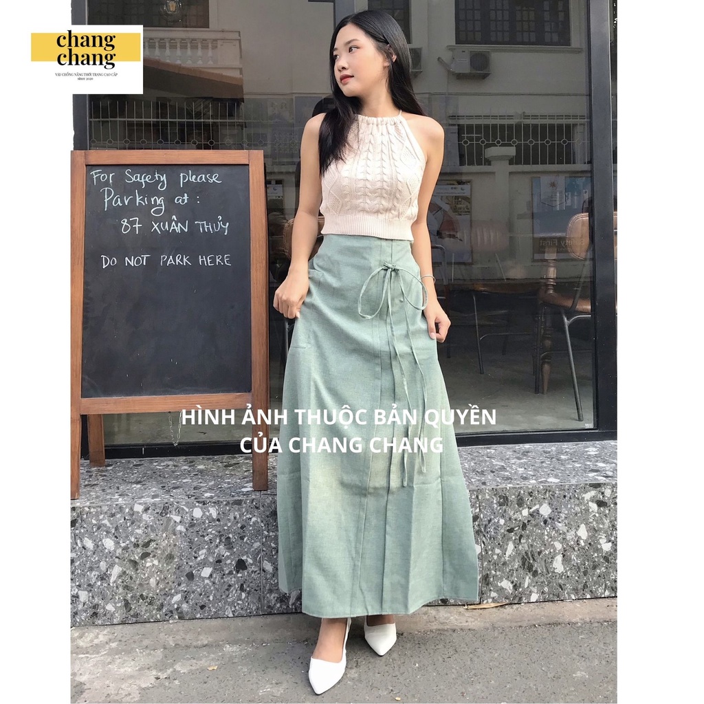 Váy Chống Nắng Lưng Thun Cài Nút Chắc Chắn, Váy Che Nắng Thiết Kế | Chang Chang