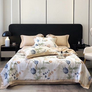 Bộ 4 món chăn ga gối Lụa Thái hàng cao cấp
