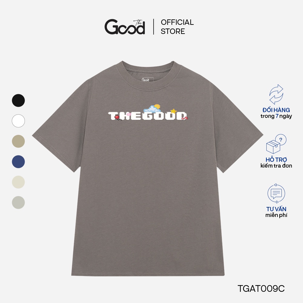 Áo Phông THE GOOD Trơn Basic, Áo Thun 15 Màu Pastel Pixel Form Oversize Chất Cotton Co Giãn