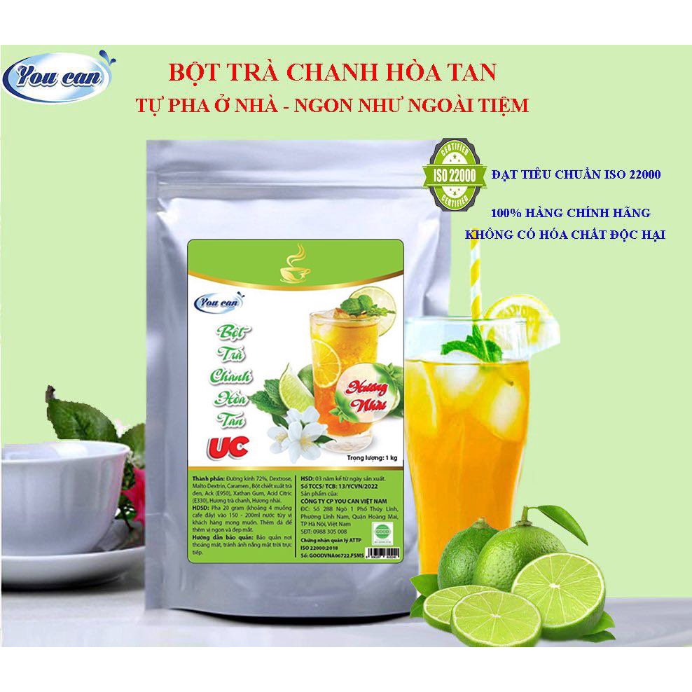 BỘT TRÀ CHANH HƯƠNG NHÀI HÒA TAN UC TÚI 1KG
