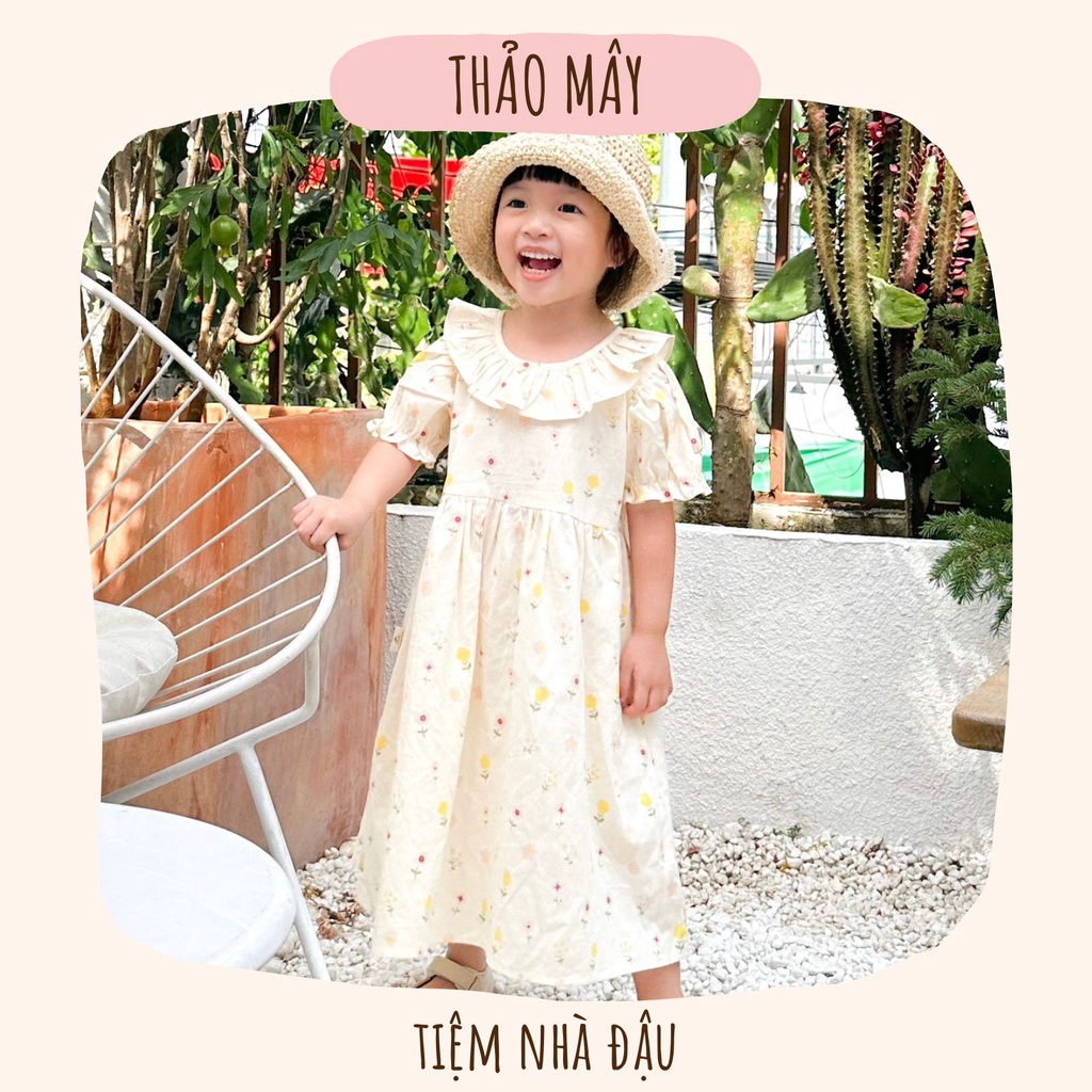 [Tiệm nhà Đậu] Thảo Mây - Đầm cotton bé gái thiết kế