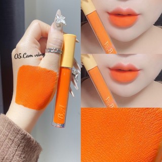 Son kem lì nắp vàng cao cấp b.a màu cam vàng