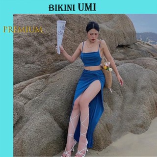 Bikini sét 3 món áo nhúng quần đùi kèm váy bikinistore