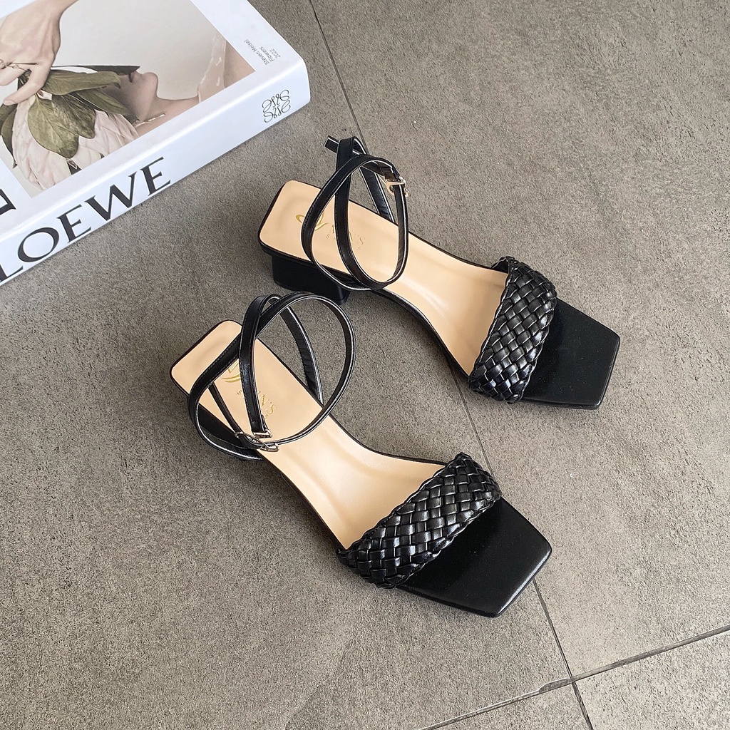 Min's Shoes - Giày Sandal Quai Đan Gót Vuông Cao Cấp S471