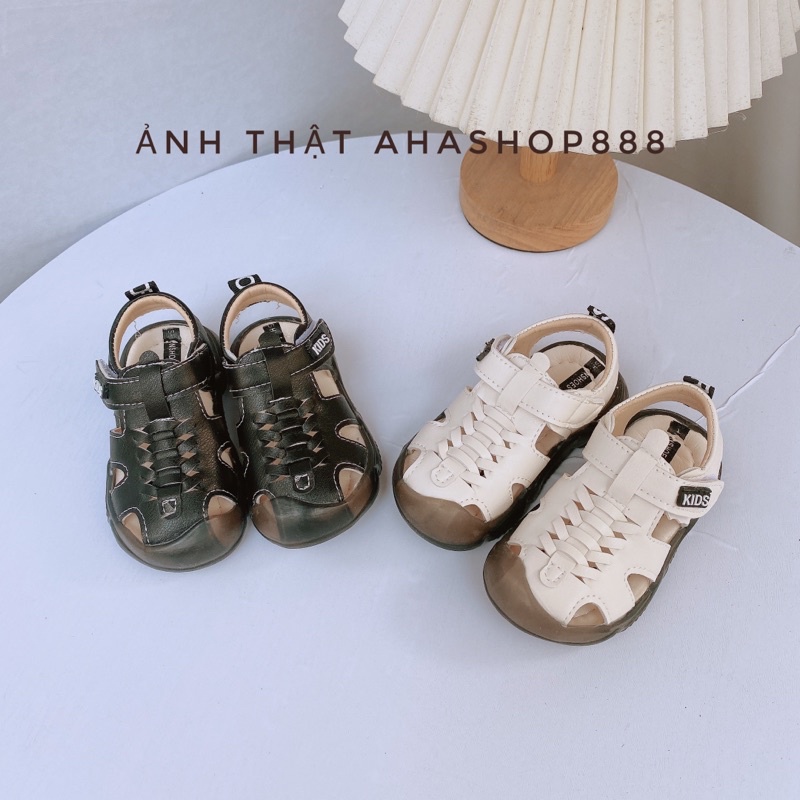 Dép quai hậu đế cao su siêu mềm quai dán cho bé trai K087