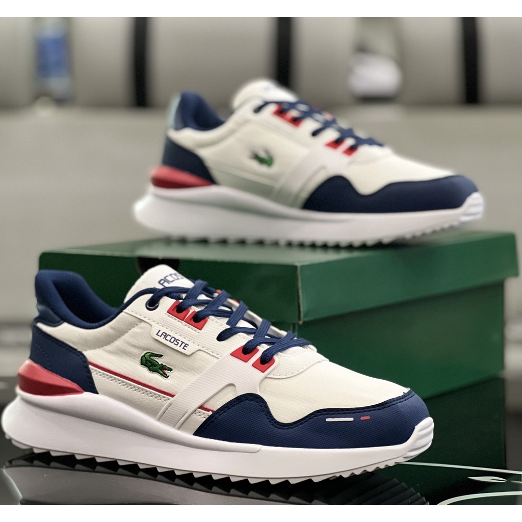Giày Thể Thao Lacoste Chính Hãng Nam Màu Trắng Dòng Thể Thao Full Box