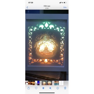 Lightbox kirigami đèn tranh 3d nghệ thuật, dùng làm đèn ngủ, đèn trang trí, quà tặng, quà lưu niệm ý nghĩa