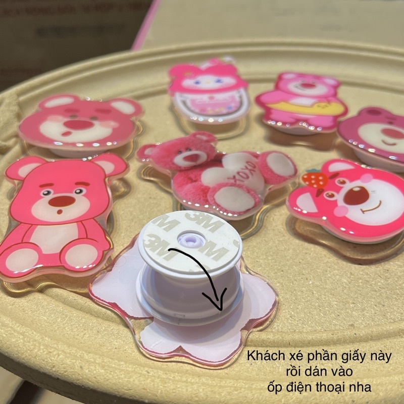 POP GIÁ ĐỠ ĐIỆN THOẠI HÌNH GẤU DÂU LOTSO