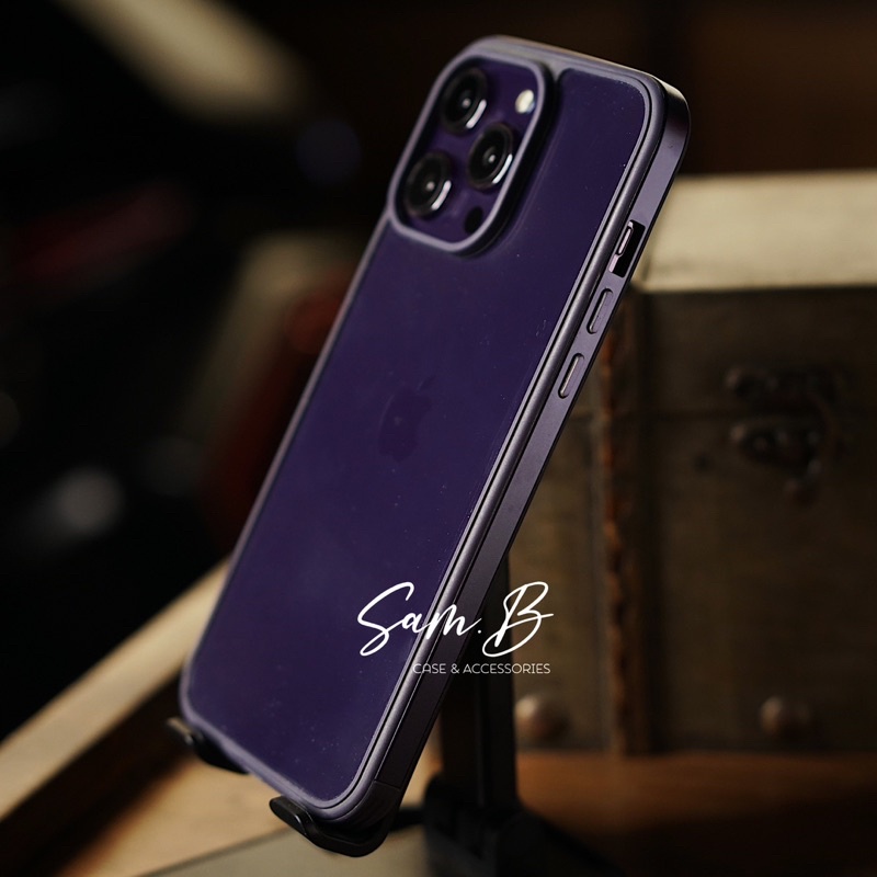 Ốp Lưng Sulada Viền Kim Loại Mặt Lưng Trong cho iPhone 14/ 14 Plus/ 14 Pro/ 14 Pro Max - Hàng Chính Hãng