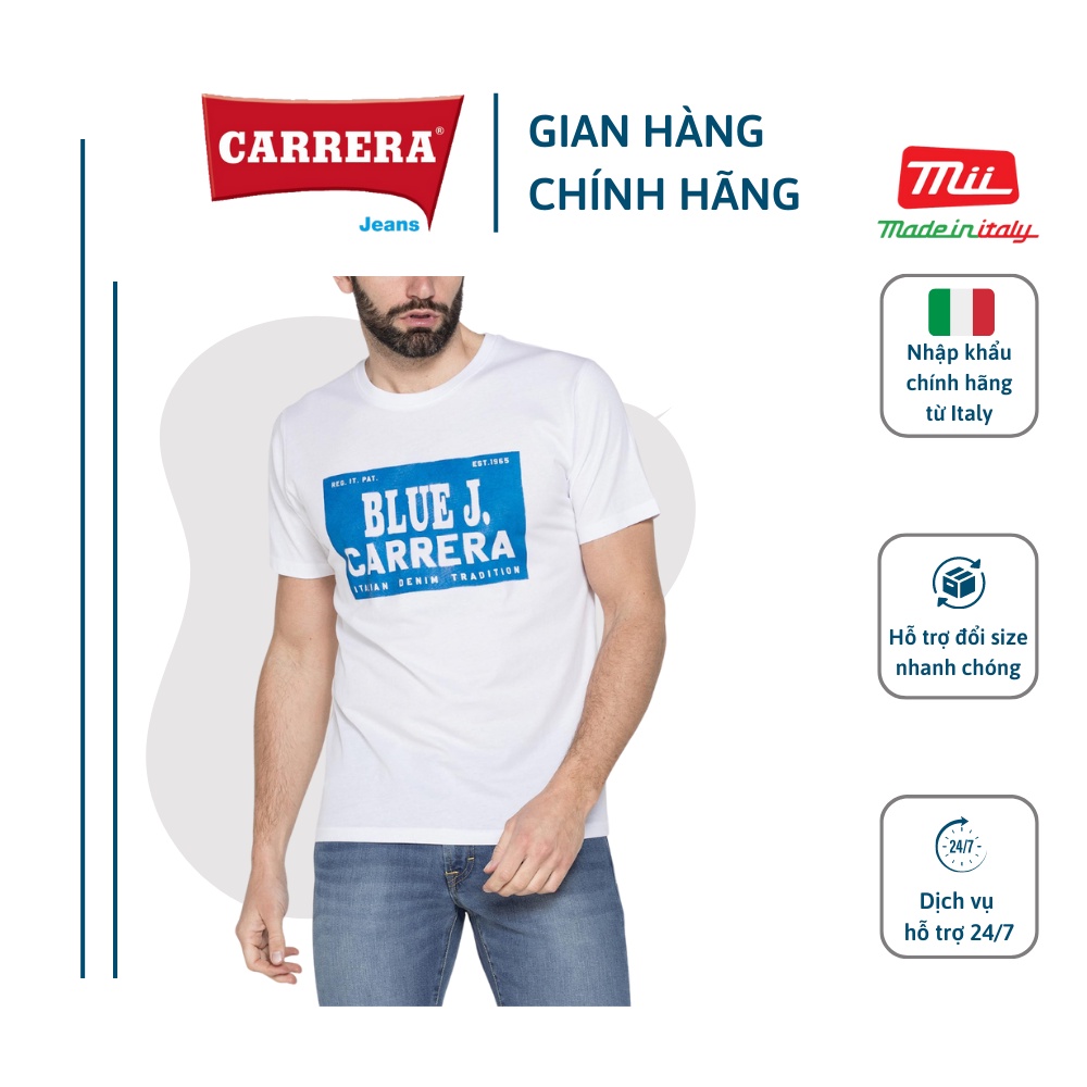ÁO THUN NAM JERSEY COTTON CỔ TRÒN – CARRERA JEANS - NHẬP KHẨU CHÍNH HÃNG TỪ Ý - 801M0047A_79A