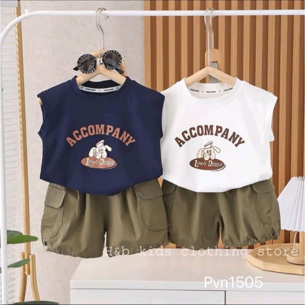 Bộ cho bé trai LINHCHI.KIDS áo chất Cotton co dãn 4 chiều quần đũi thoáng mát - Quần áo trẻ em dáng khỏe mạnh từ 7-21Kg