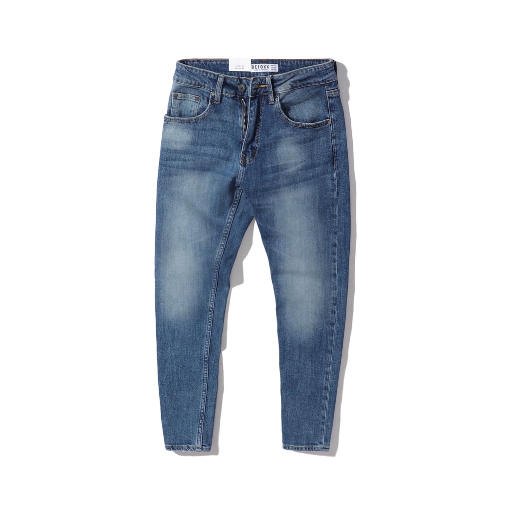 Quần jean nam, quần bò nam cao cấp slimfit DEFOXX xanh wash 230245