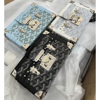 Túi hộp Trunk Edmond Masion Monogram - EMM bản SS23 khoá bấm Nam Châm dập chữ Edmond