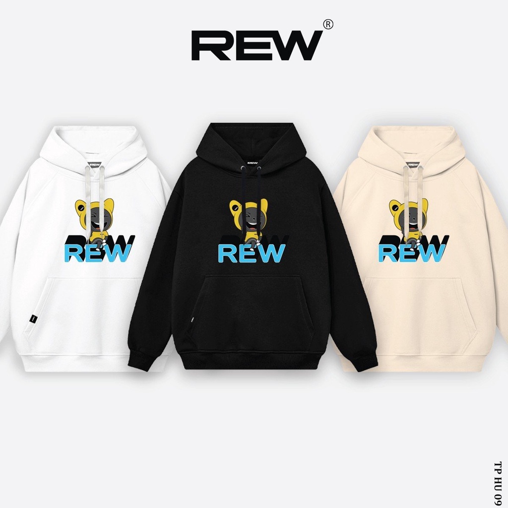 Áo hoodie local brand REW form rộng Unisex dành cho cả nam và nữ LINH VẬT REW HD09