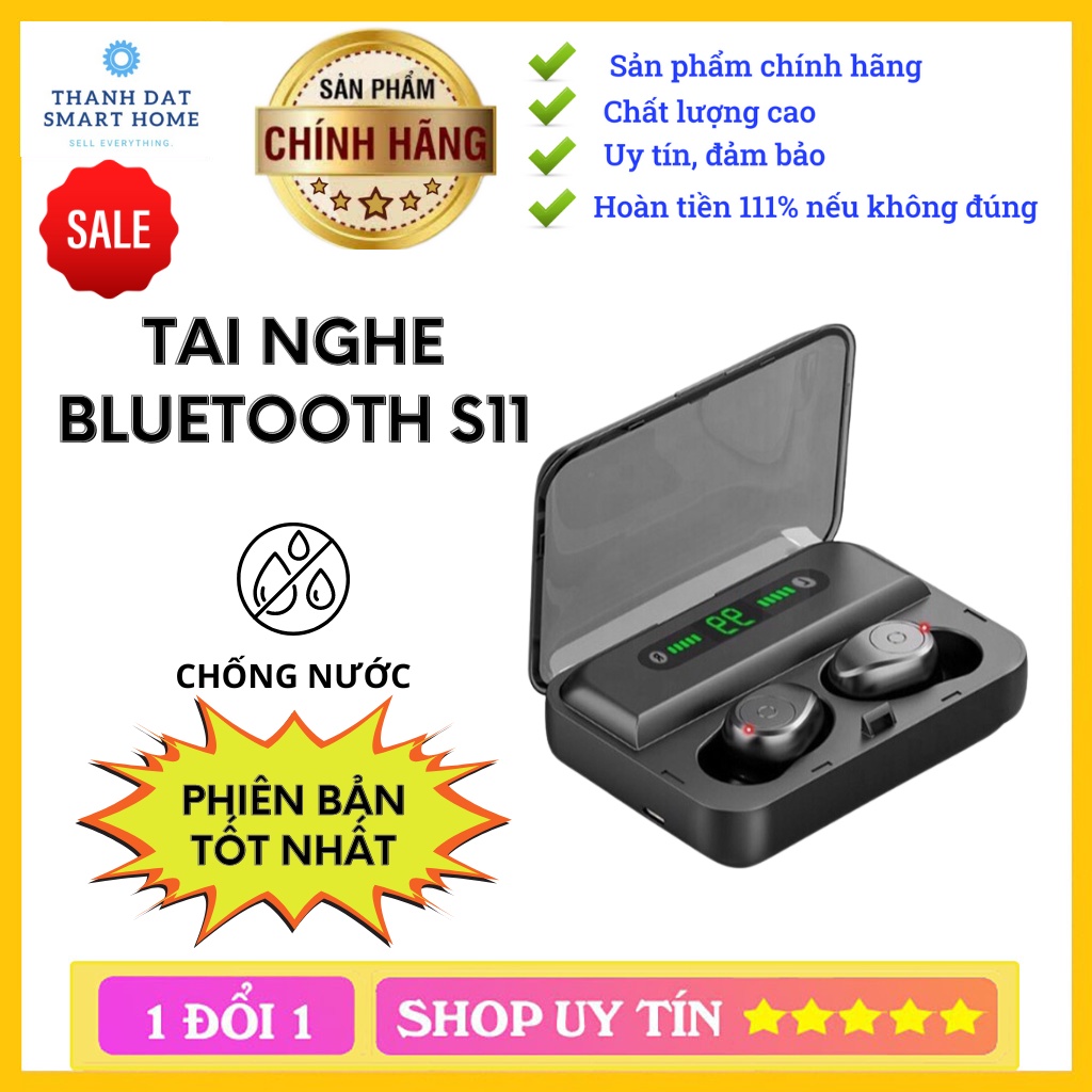 Tai nghe Bluetooth True Wireless Amoi F9 PRO - Bluetooth 5.0 - Cảm biến vân tay, chống nước - PHIÊN BẢN CAO CẤP NHẤT