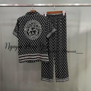 Bộ Lụa Mặc Nhà Pijama Nữ Lụa Cao Cấp Mát Mềm Mịn ELSA PIJAMA