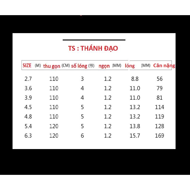 Cần câu cá Diếc Thánh đạo 3h+ Siêu nhẹ siêu nảy Siêu cứng