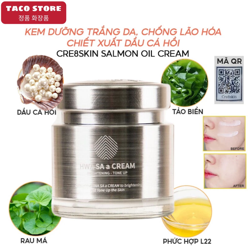 Kem cá hồi Salmon Oil Cream Cre8skin Hàn Quốc 80g