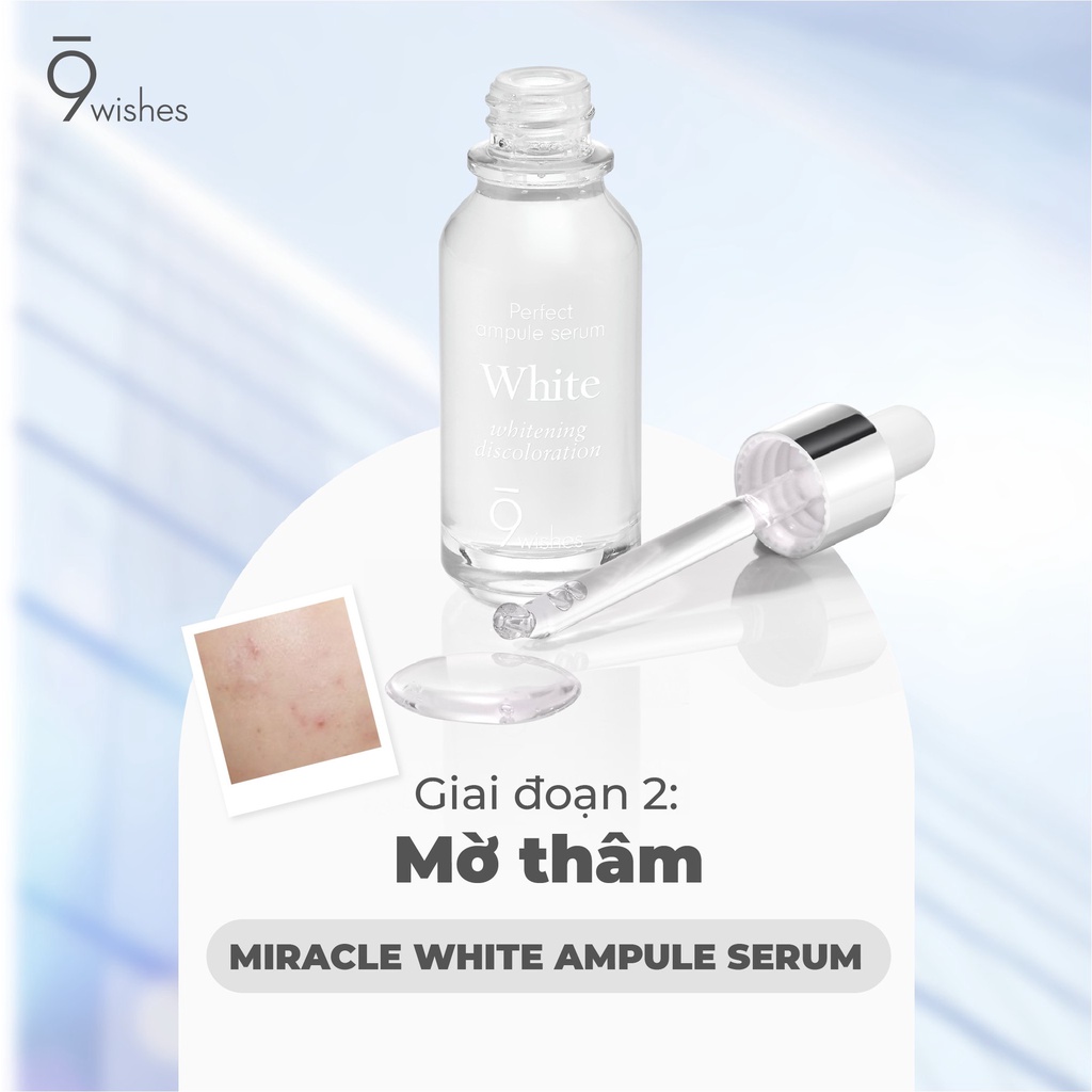 Tinh Chất Dưỡng Trắng 9Wishes Ampule Serum 25ml - White