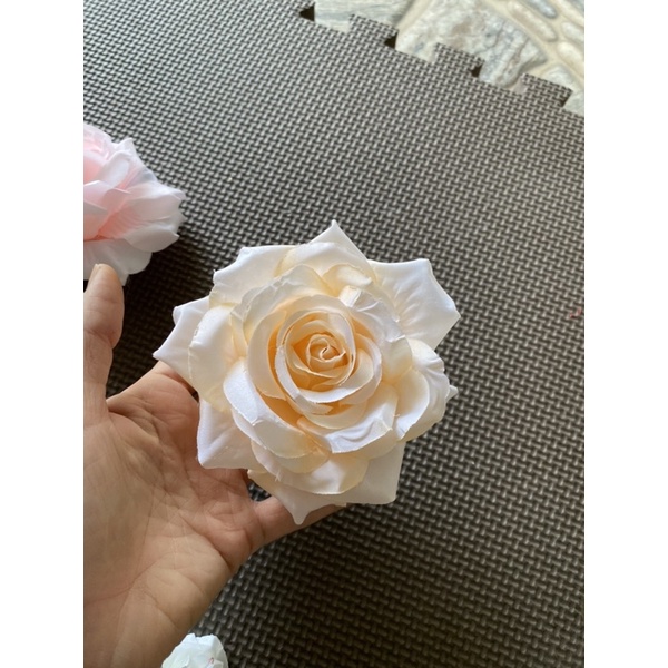 Đầu Bông Hoa Hồng trang trí nhà cửa, cắm bình- hoa giả, hoa vải lụa