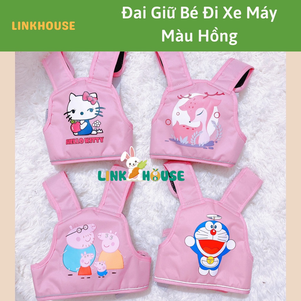 Đai Đi Xe Máy Cho Bé 1-10 tuổi Đeo Vai, Thắt Lưng, Đai Giữ Bé Ngồi Xe Máy Hàng Loại 1 Phản Quang