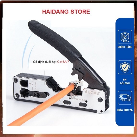 Kìm bấm mạng đa năng RJ45 Cat7 Cat6A cao cấp(khuyến mãi kèm theo tool tuốt dây mạng)